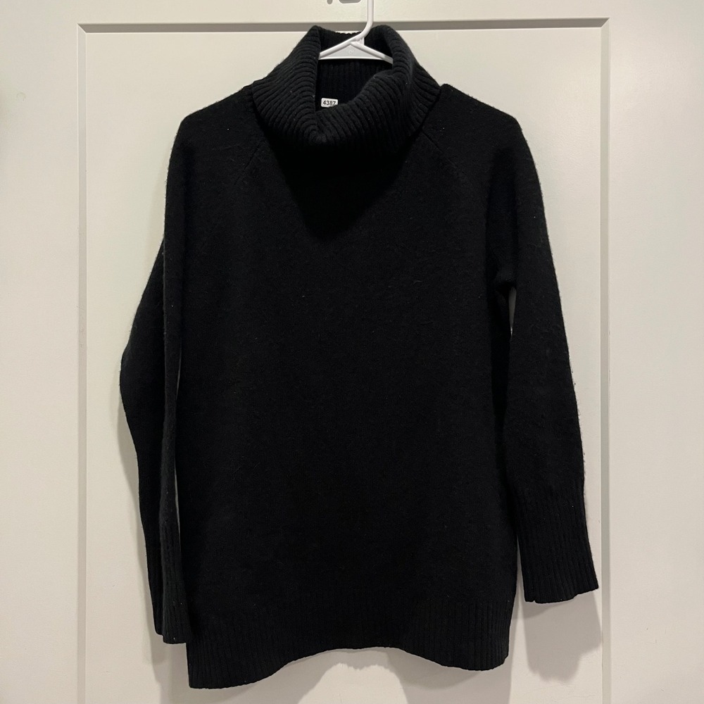 Lauren Ralph Lauren Black Wool Cashmere Blend Turtleneck Sweater Womens Medium